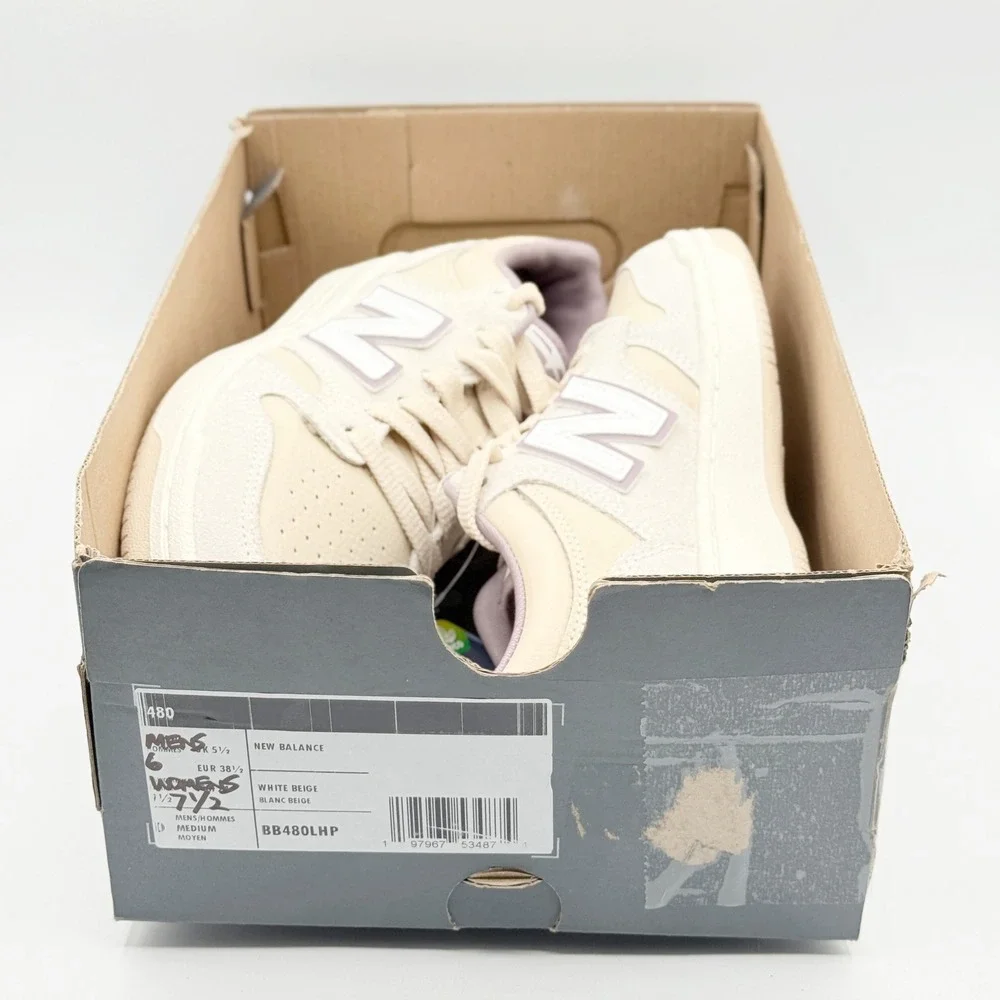 New Balance 480 Lifestyle Sneakers Size 7.5 Womens White/Beige BB480LHP
